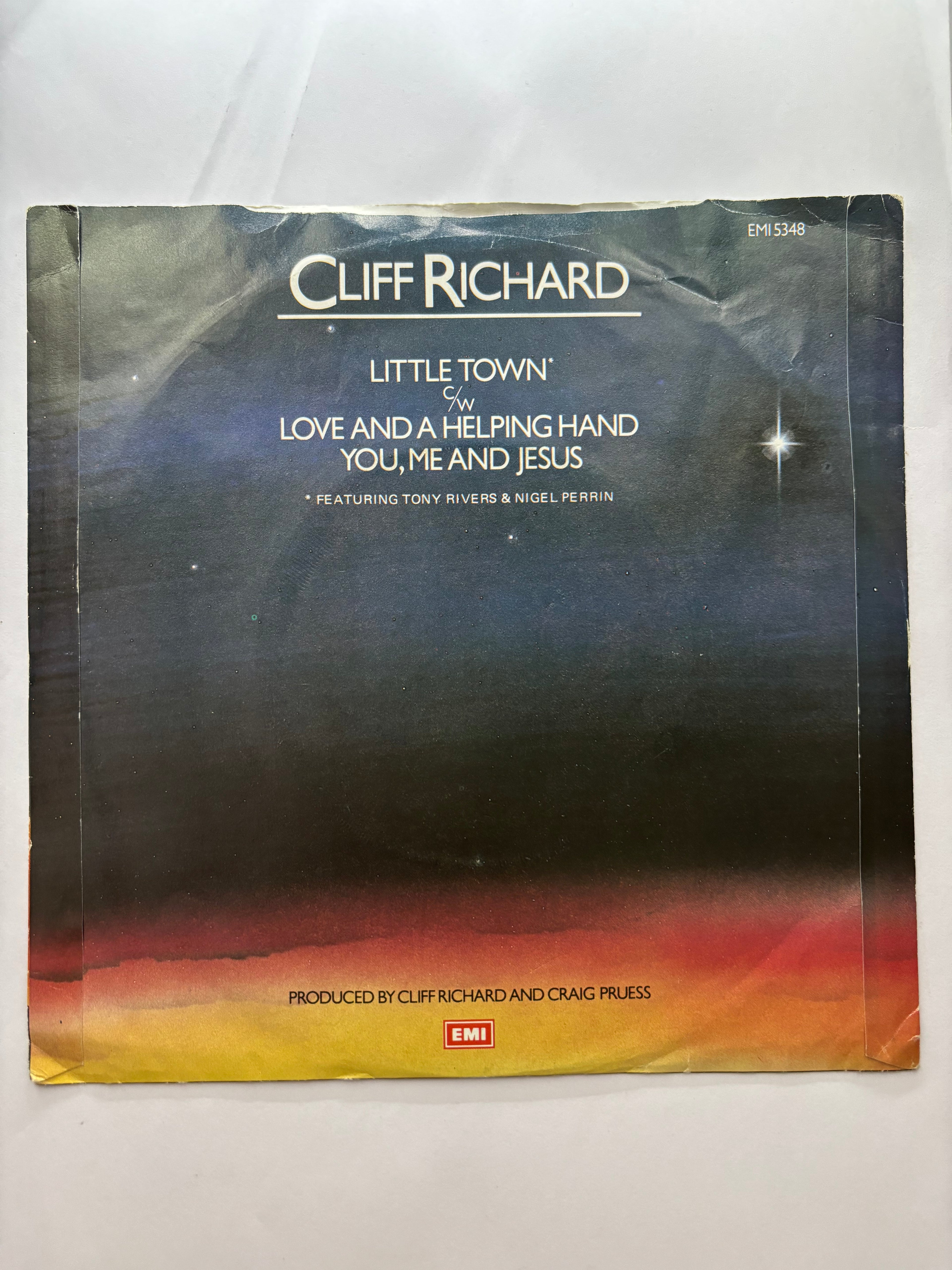 Cliff Richard- Little Town 7’’ vinyl single 1982