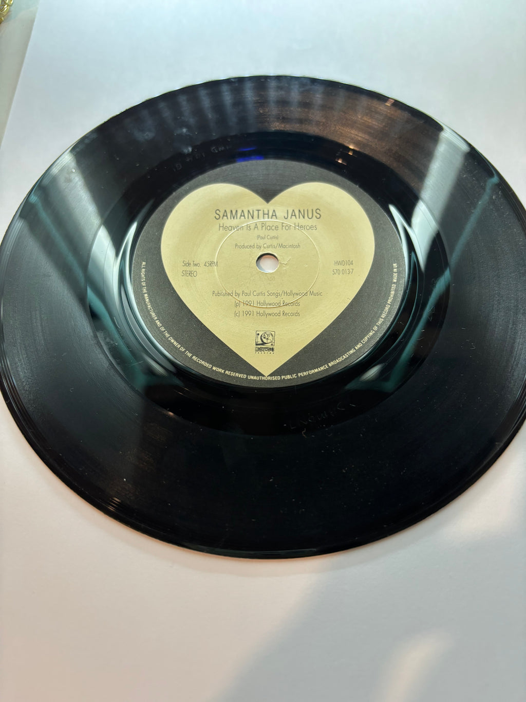 Samantha Janus- A message to your heart 7’’ vinyl single 1991