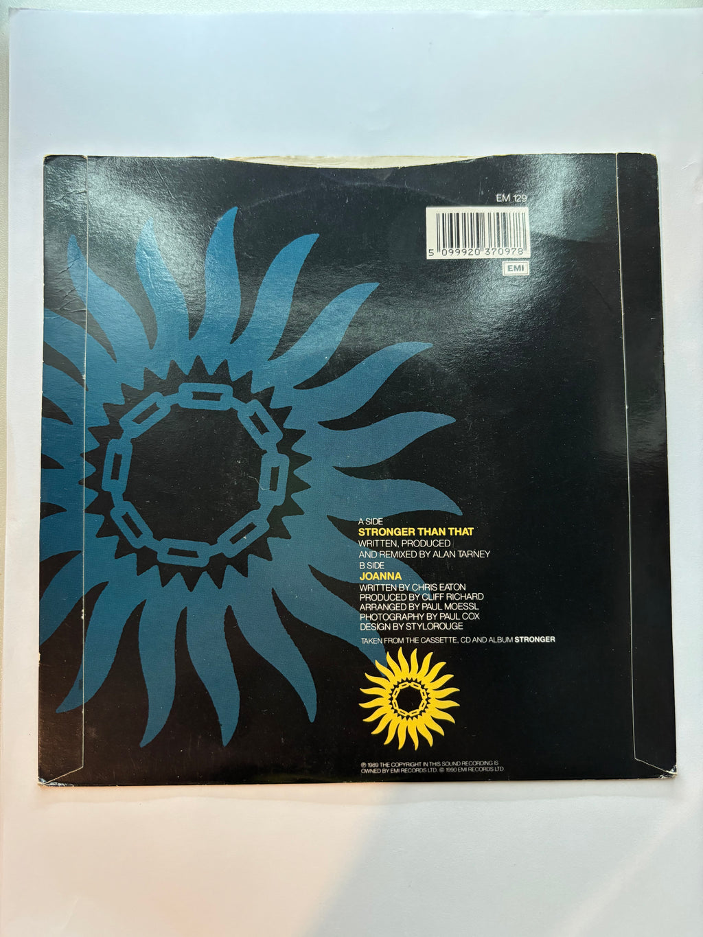 Cliff Richard- Stronger than that 7’’ vinyl single 1989