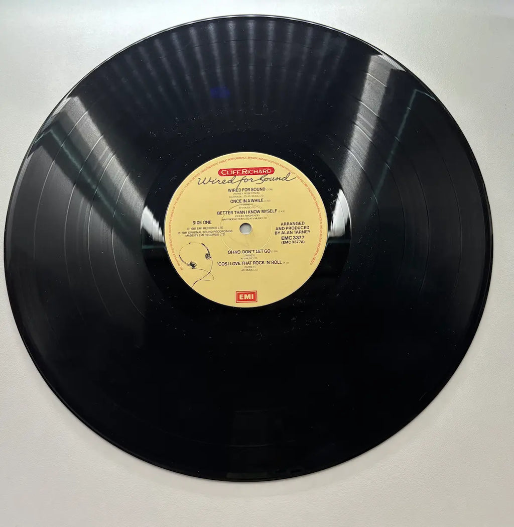 Cliff Richard Wired for Sound vinyl record label EMI 1981 UK
