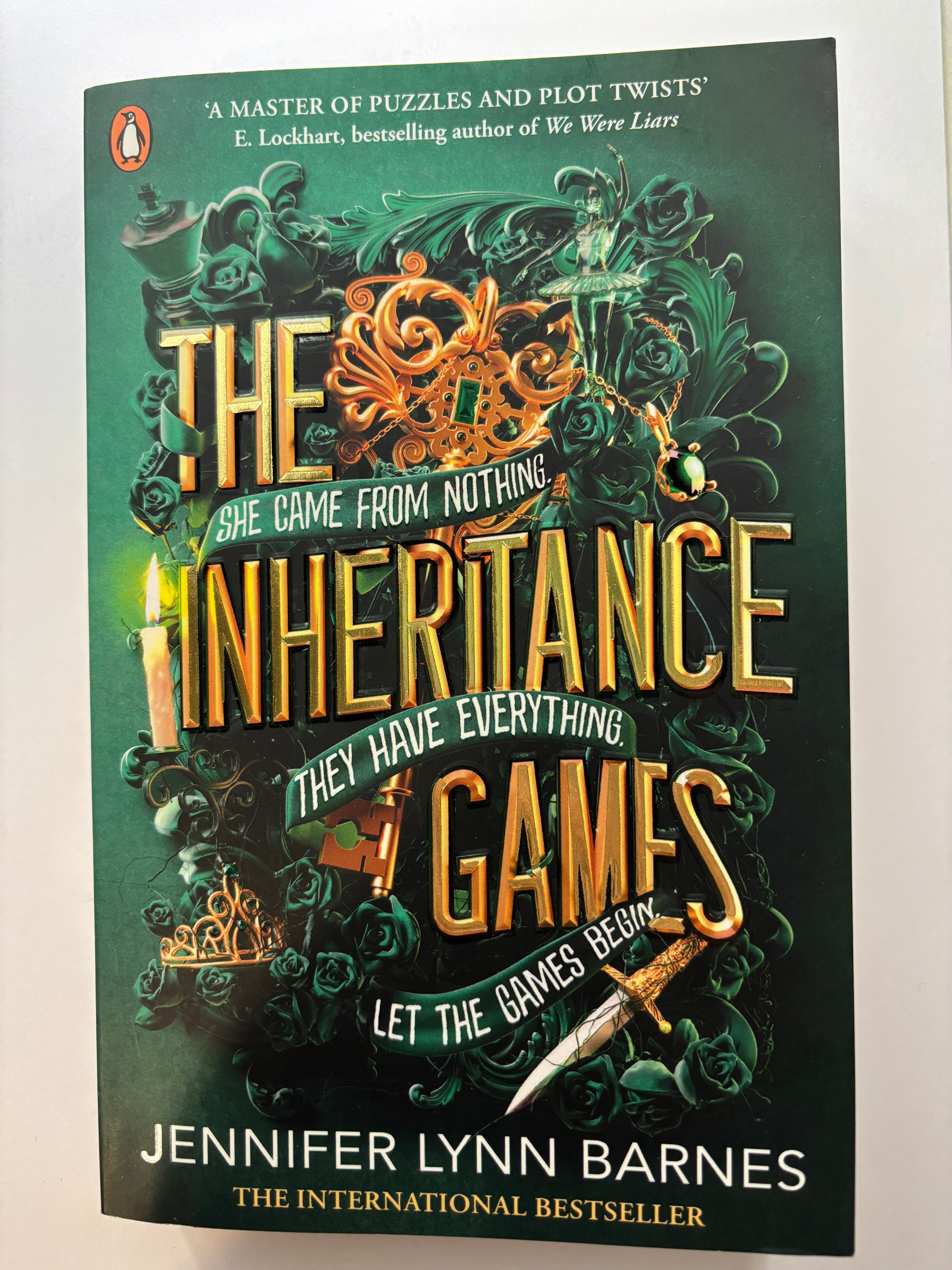 The Inheritance Games by Jennifer Lynn Barnes book front cover UK