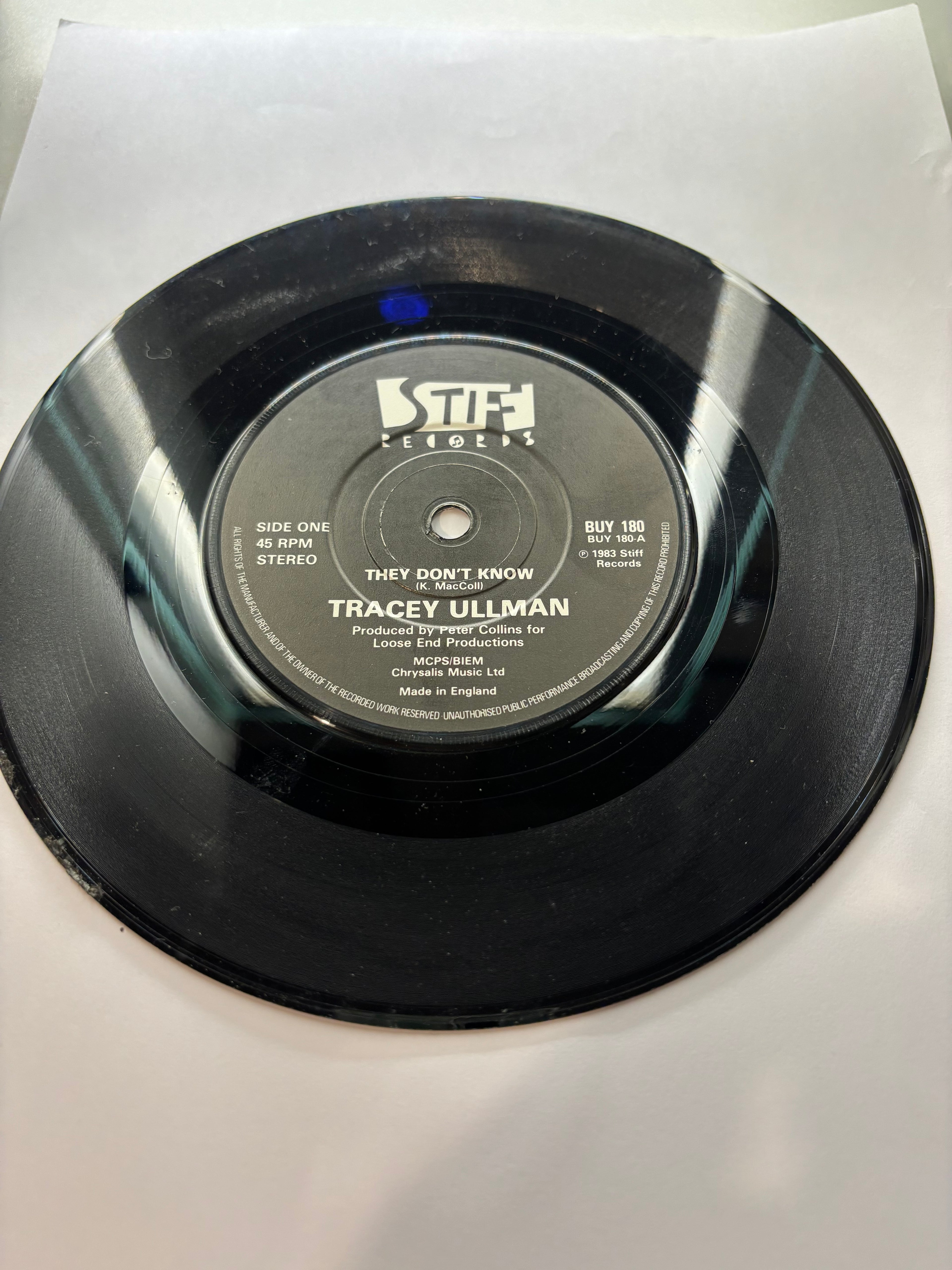 Tracey Ullman They don't know vinyl record label Stiff records 1983 UK