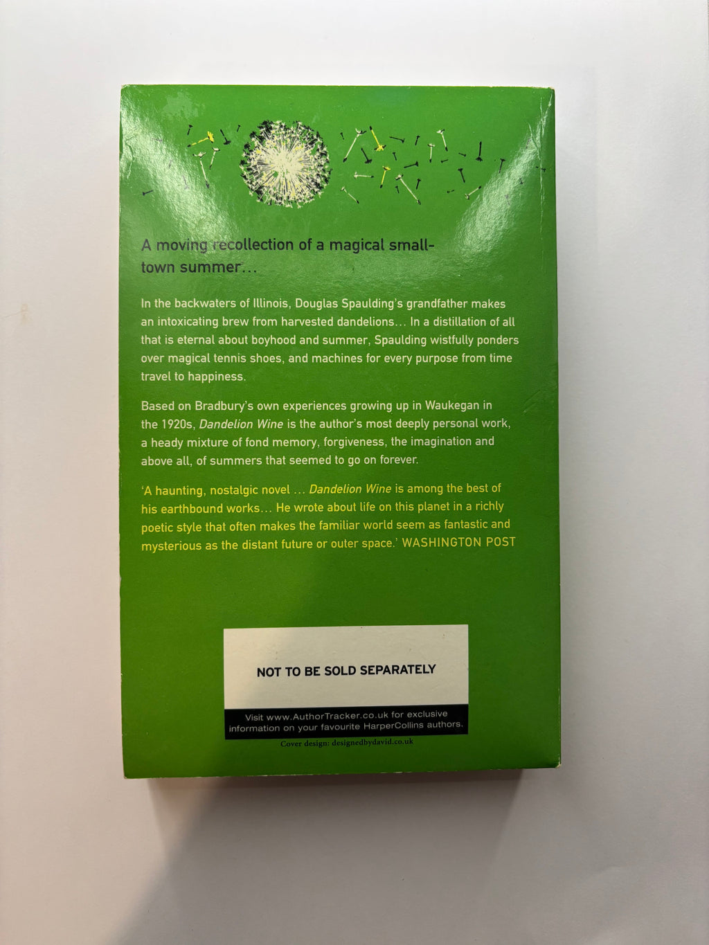 Dandelion Wine by Ray Bradbury fiction book back cover description UK