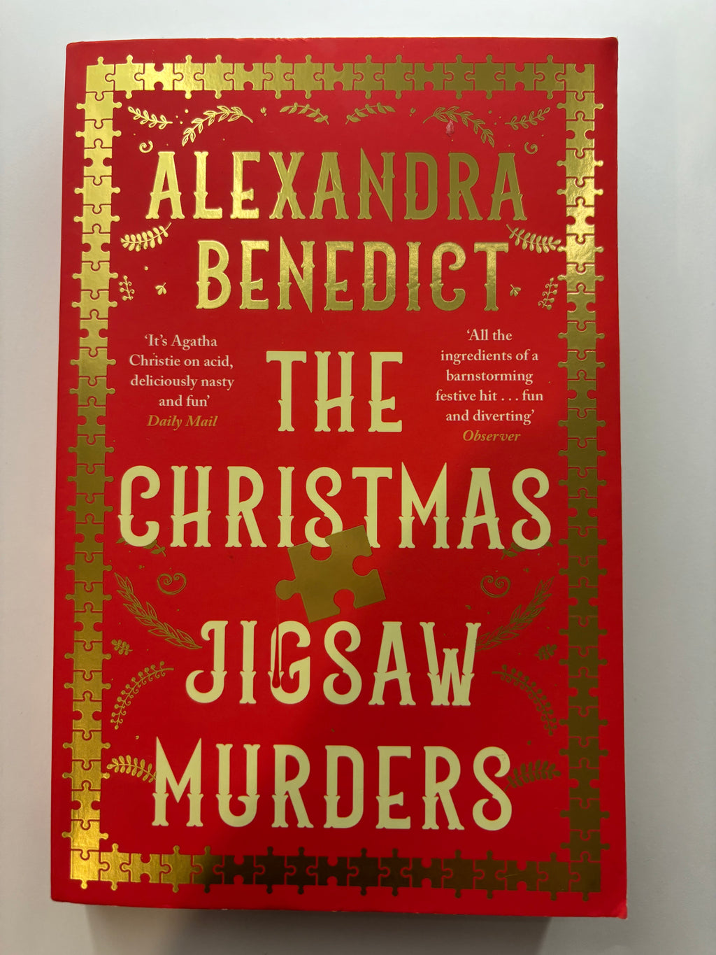 The Christmas Jigsaw Murders by Alexandra Benedict Mystery book front cover UK