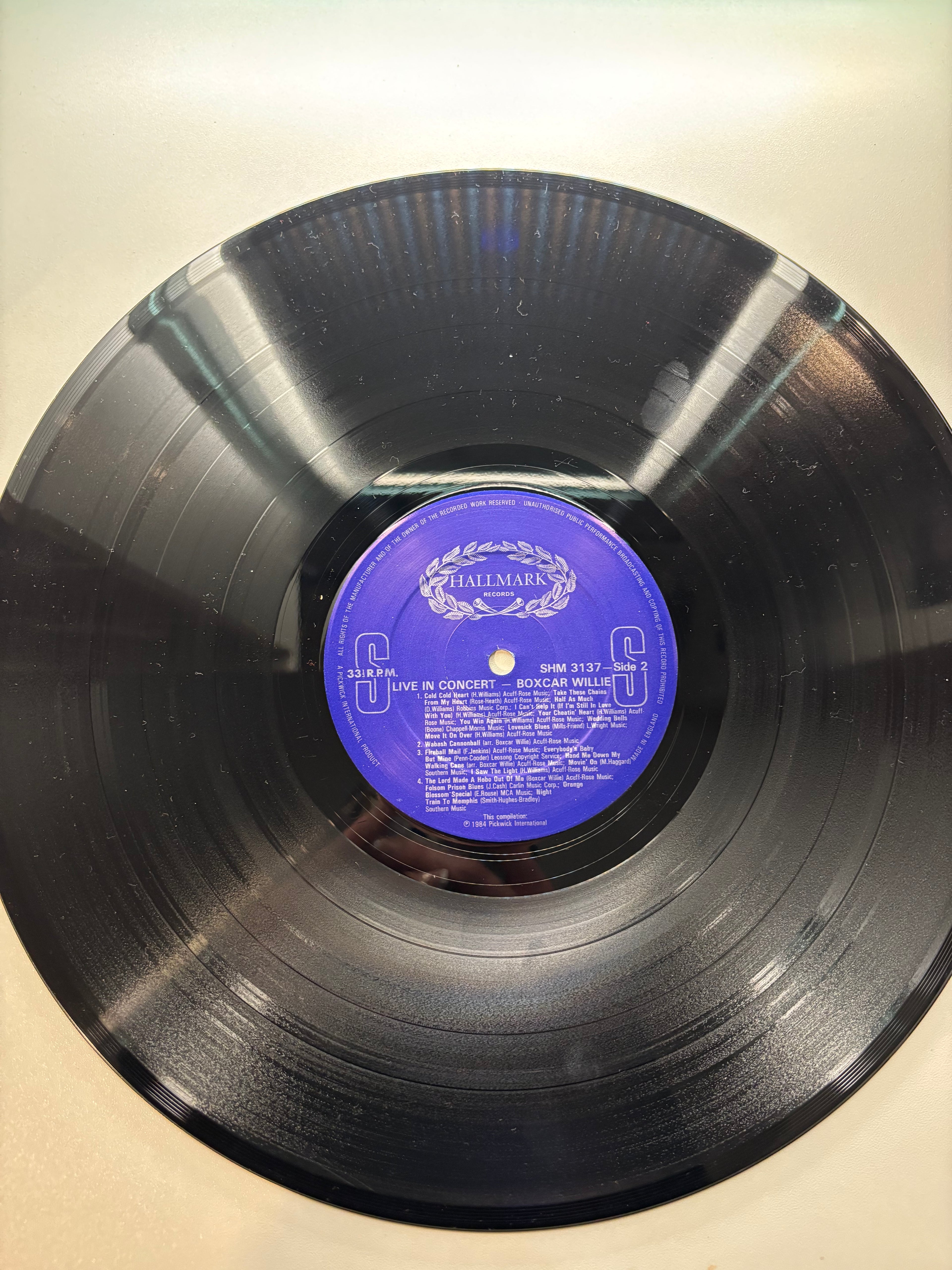 Boxcar Willie live in concert vintage vinyl album condition UK seller