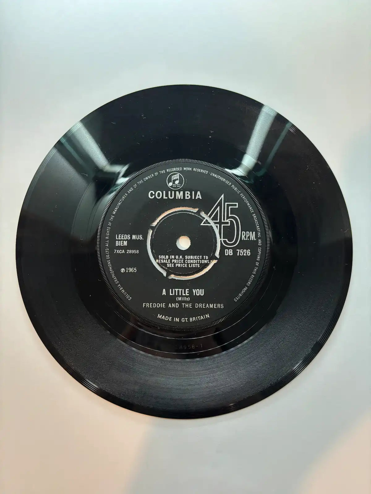 Freddie and the Dreamers A little you vinyl record label Columbia 1965 UK