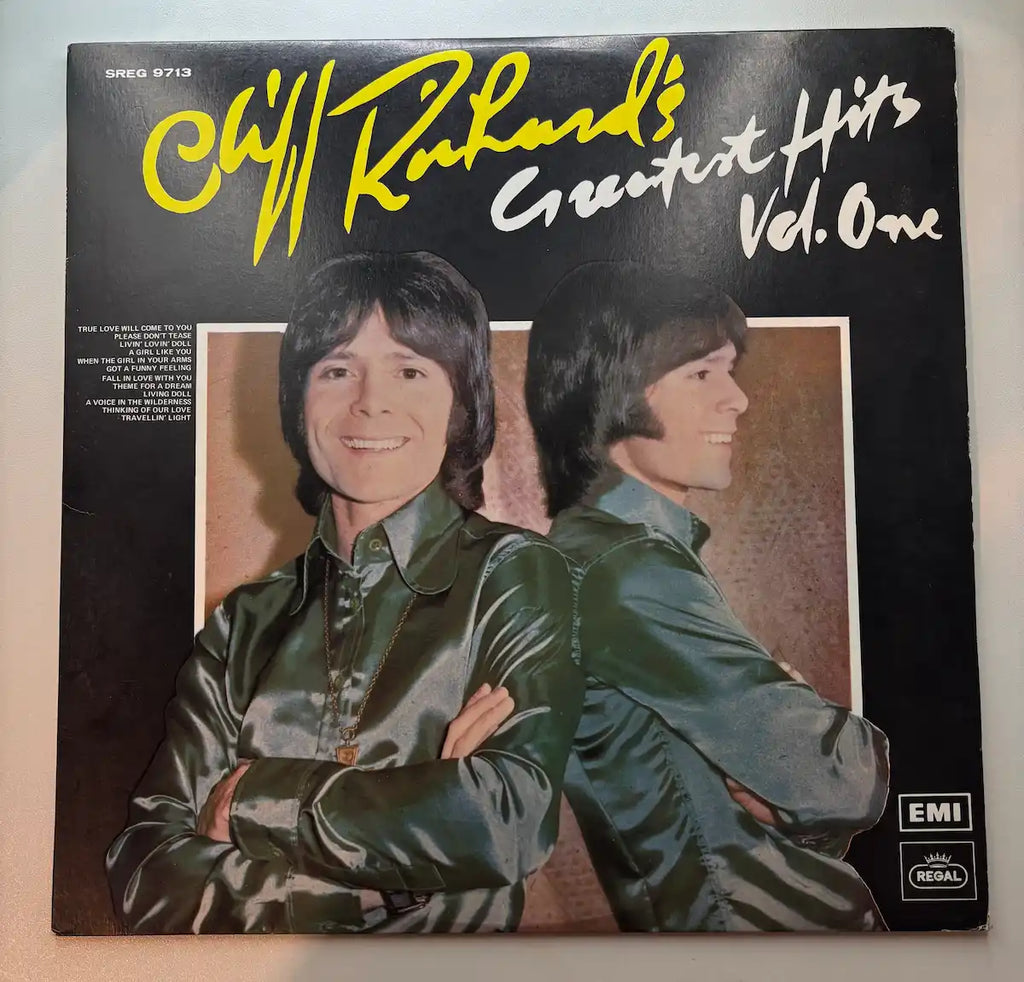 Cliff Richard Greatest Hits Vol 1 vinyl album front cover UK pressing 
