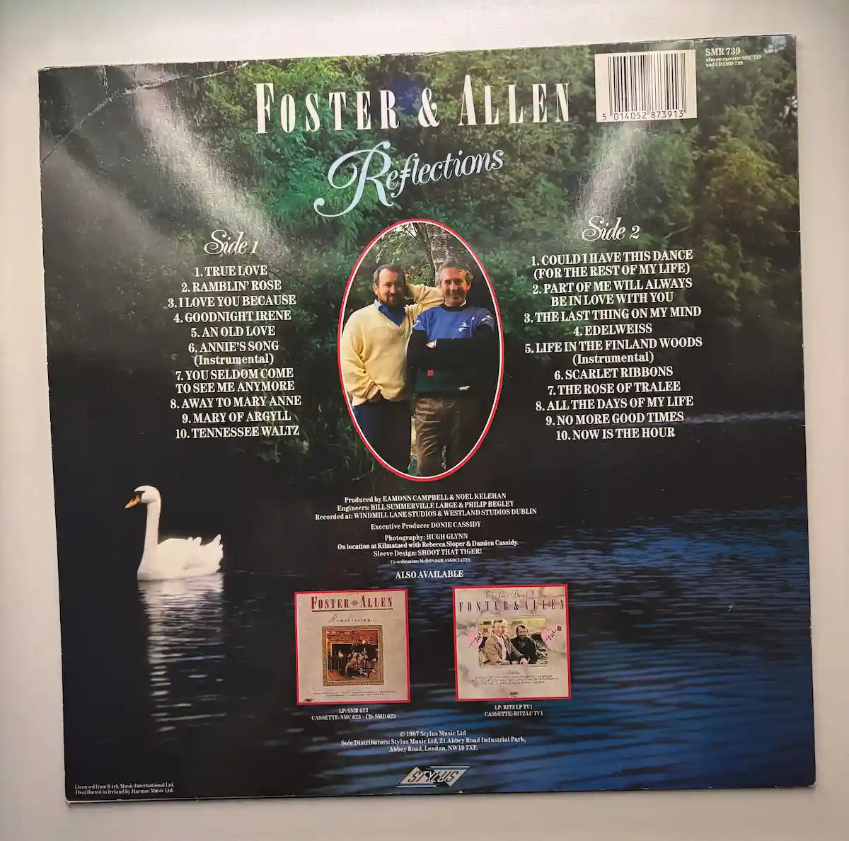Foster & Allan Reflections vinyl LP back cover track listing 1987 UK