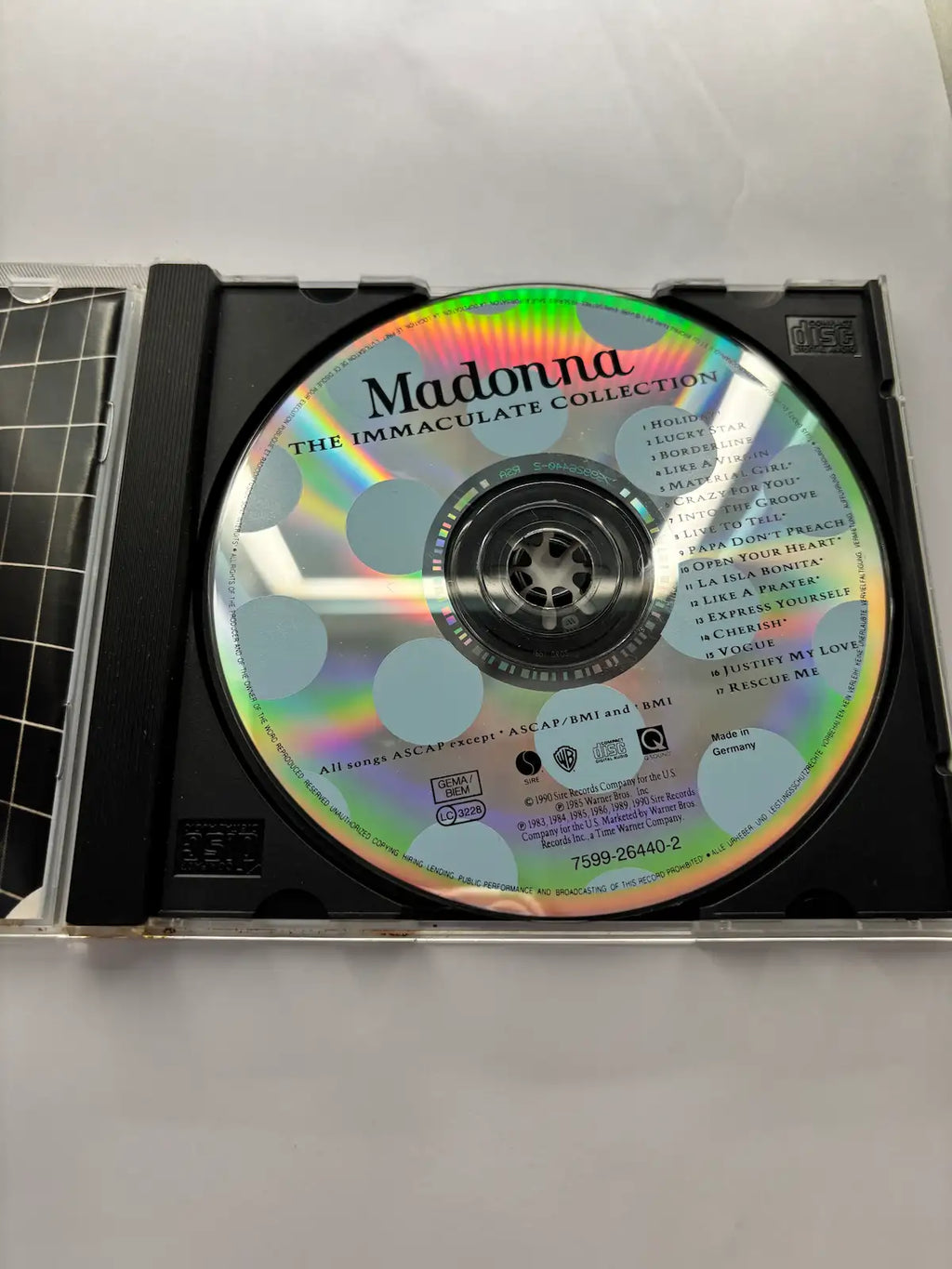 Madonna The Immaculate Collection CD condition UK seller 