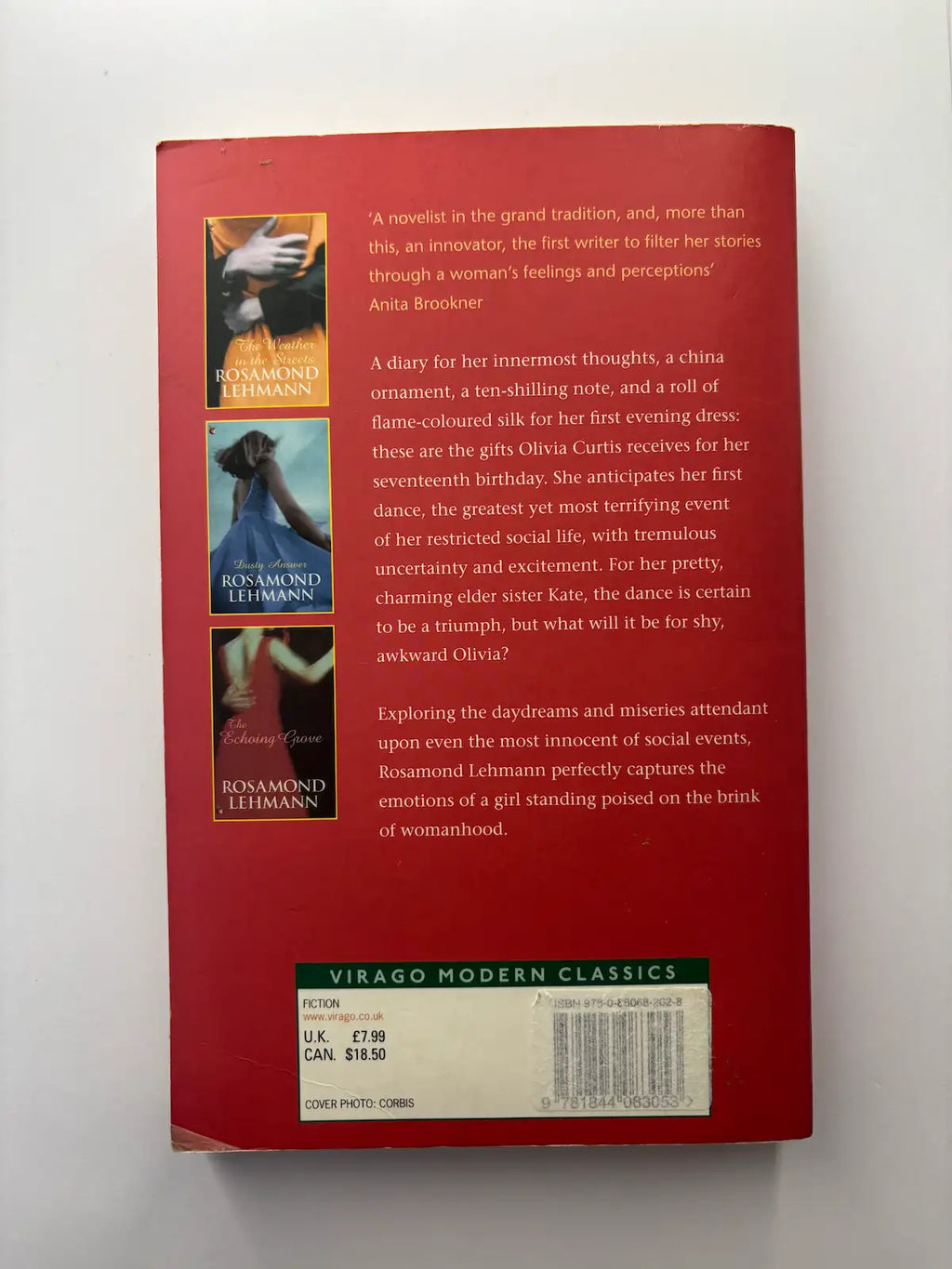 Invitation to the Waltz by Rosamond Lehmann literary fiction book back cover description UK