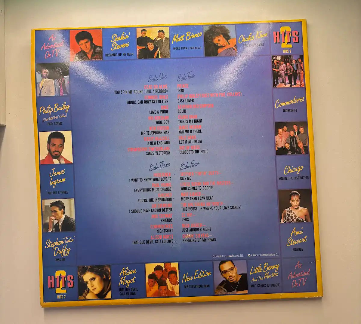 The Hits Album 2 vinyl LP back cover track listing 1985 UK