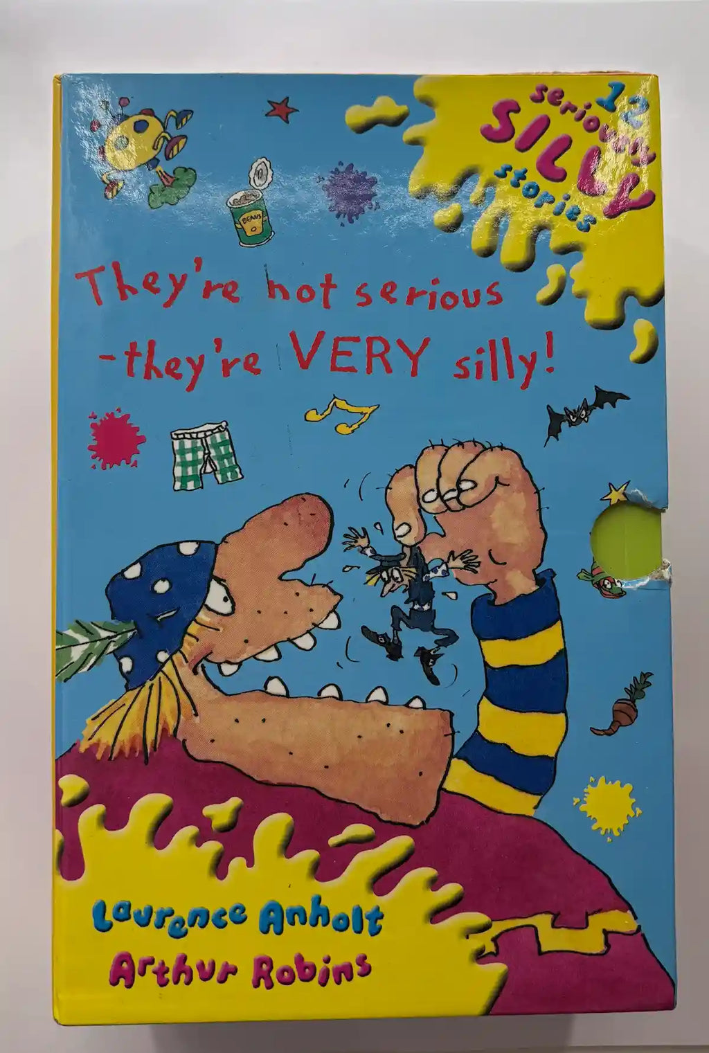 12 Seriously Silly Stories by Laurence Anholt & Arthur Robins children's book box set front UK