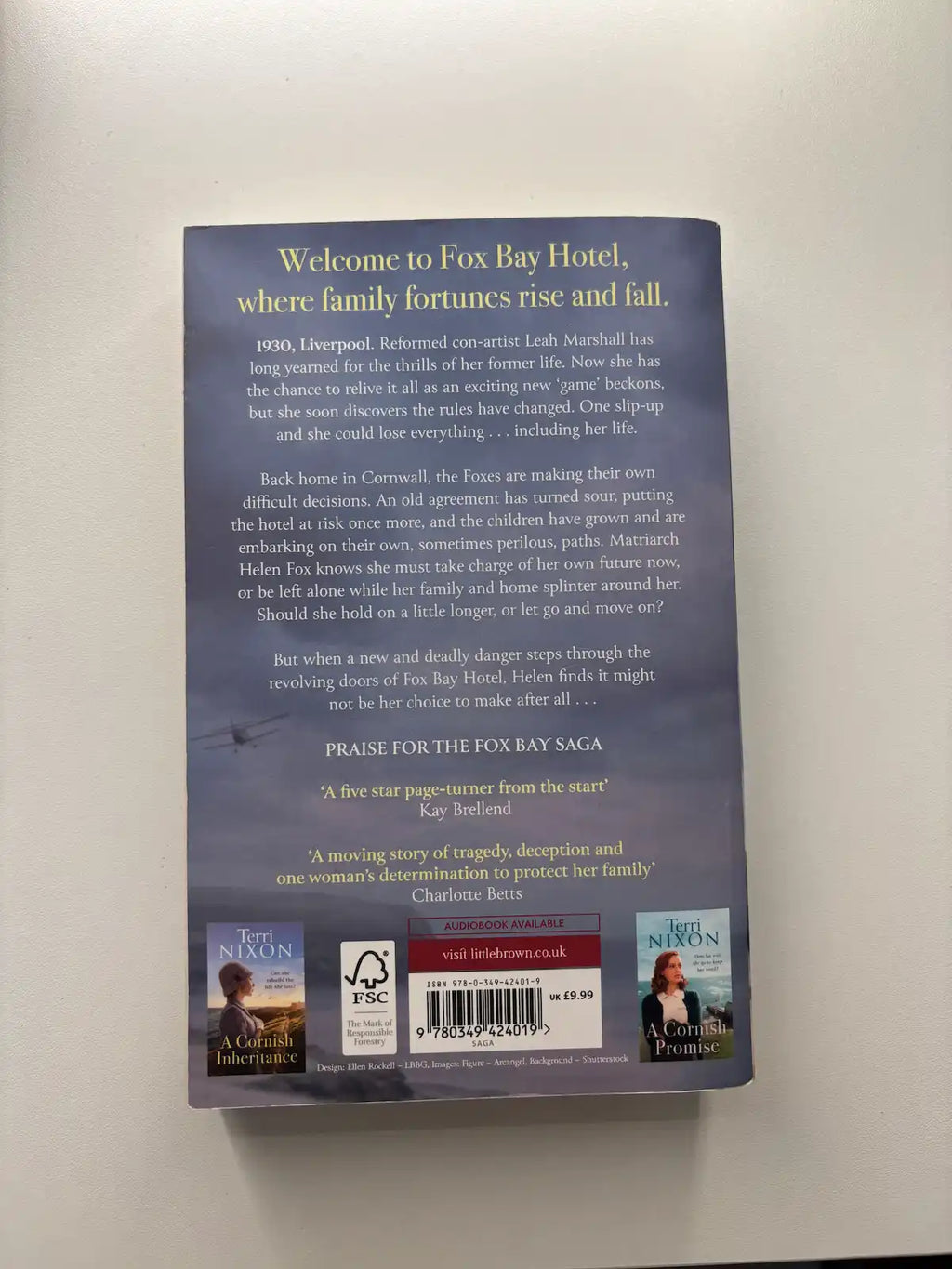 A Cornish Homecoming by Terri Nixon historical fiction book back cover description UK