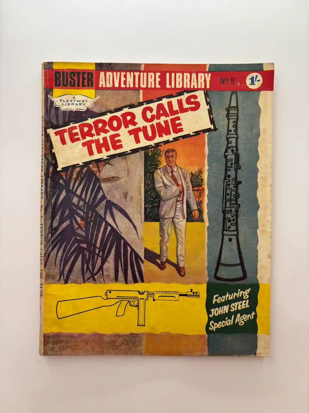 Terror Calls The Tune Vintage John Steel comic front cover UK