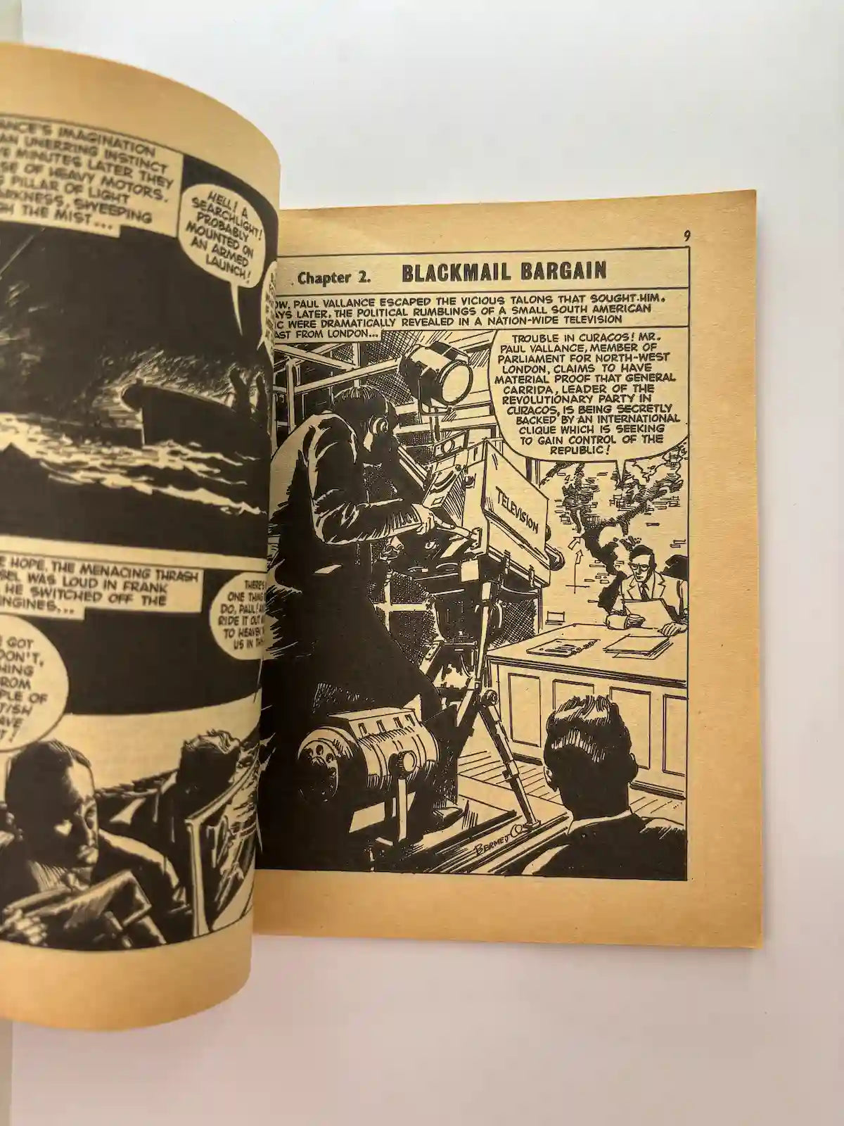 Terror Calls The Tune Vintage John Steel comic UK