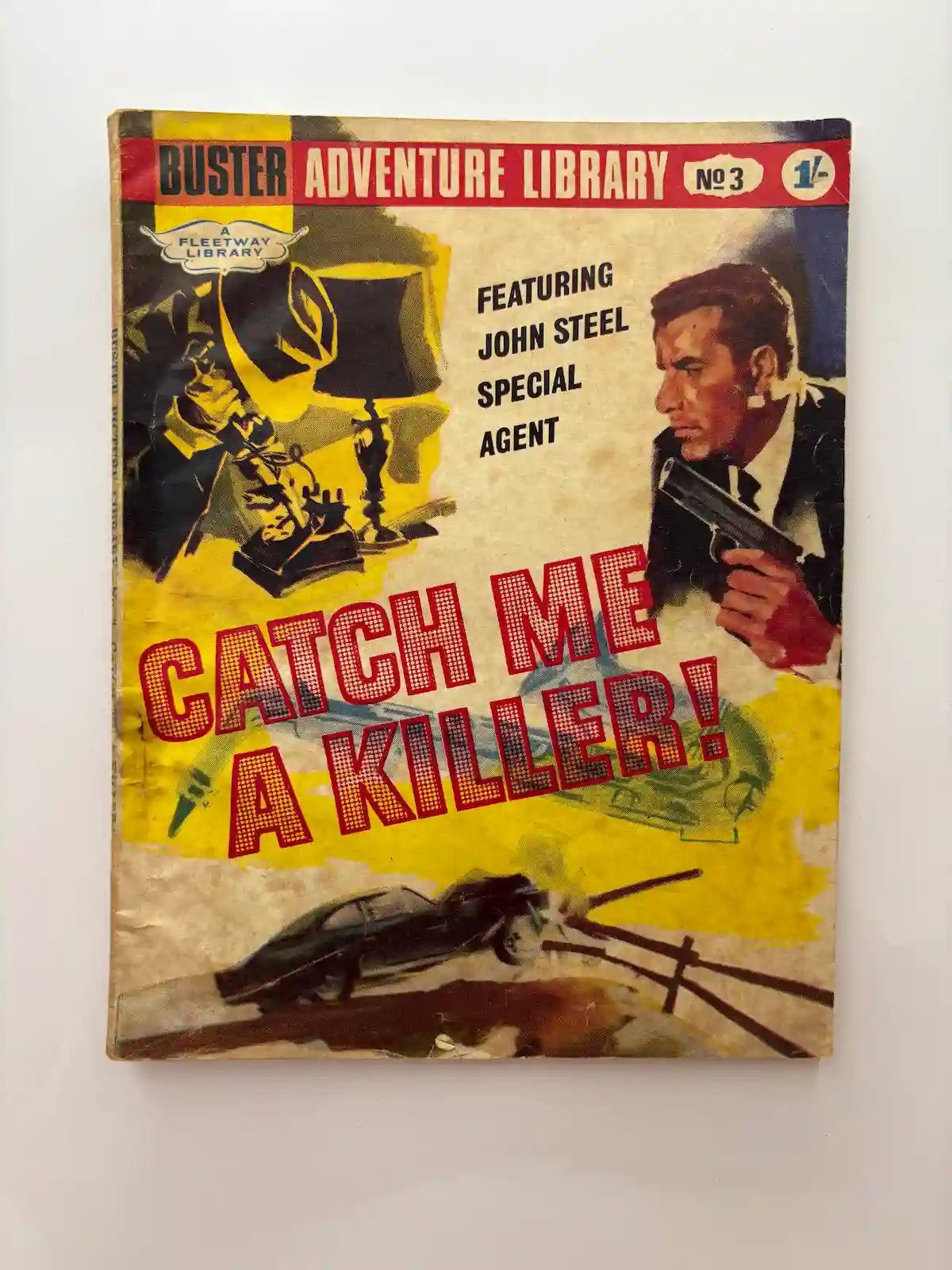 Catch Me a Killer Vintage John Steel Comic front cover UK