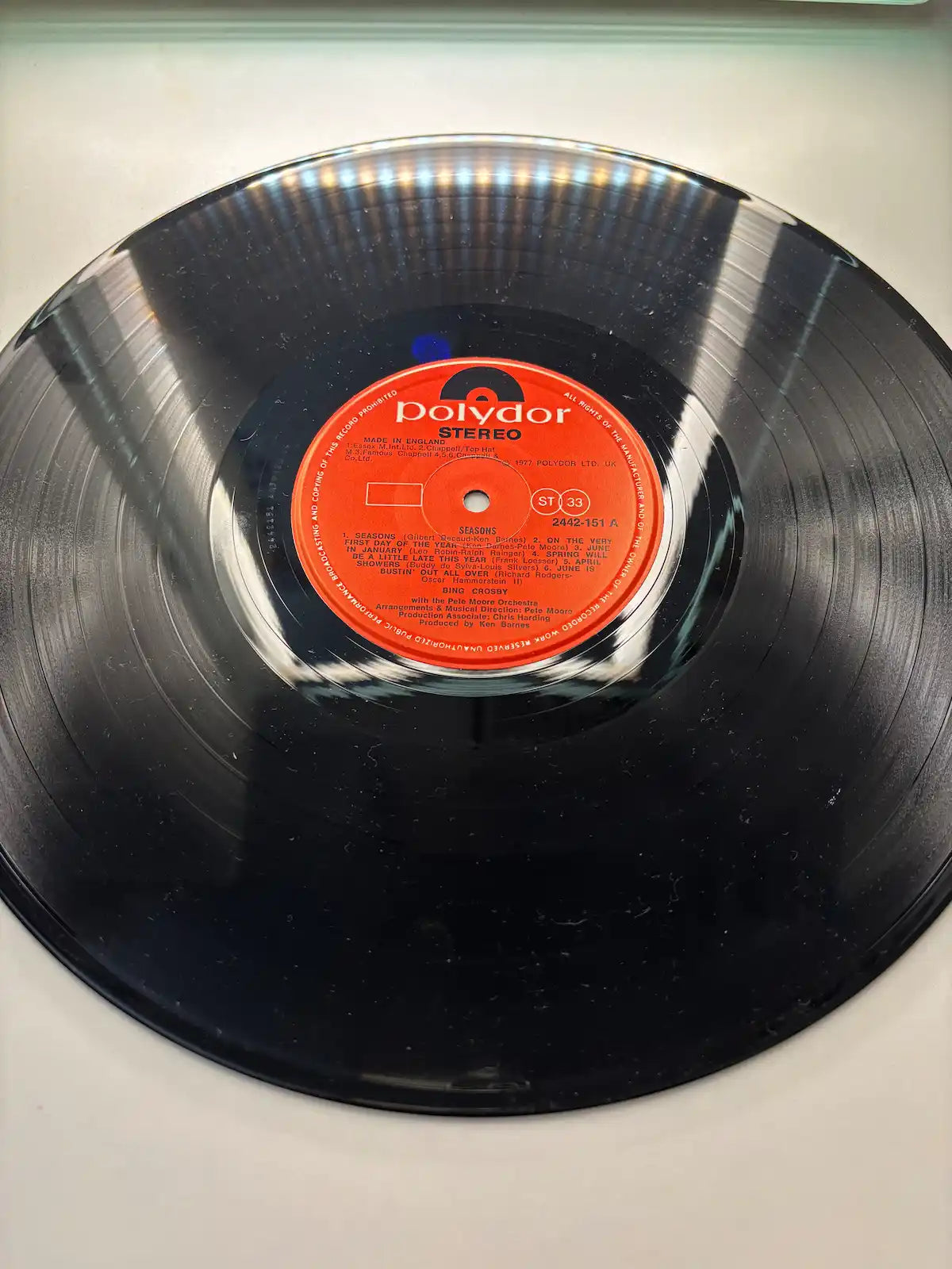Bing Crosby Seasons vintage vinyl album condition UK seller 