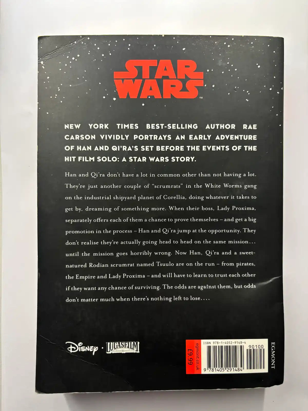 Star Wars: Most Wanted by Rae Carson YA book back cover description UK